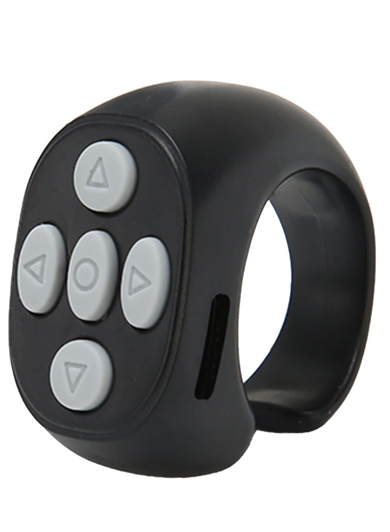 Remote Control Scrolling Ring for Tiktok Page Turner Wireless Camera Shutter Selfie Button for iPhone Android   Black - Image 1