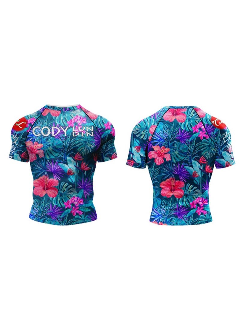 Codymon Printed jiu jitsu BJJ Uv Sun Protection Cycling Surf Swimming T-shirts kickboxing Tees - Image 2