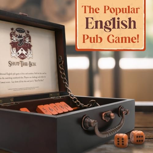 Front Porch Classics, Circa Shut the Box, Wooden 9 Number Dice Game with Case for Travel, for Adults and Kids Ages 8 and Up - Image 5