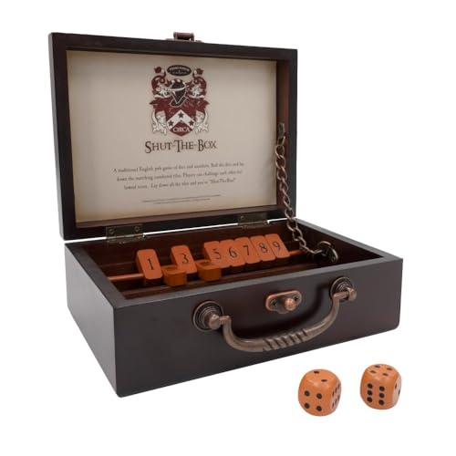 Front Porch Classics, Circa Shut the Box, Wooden 9 Number Dice Game with Case for Travel, for Adults and Kids Ages 8 and Up - Image 3