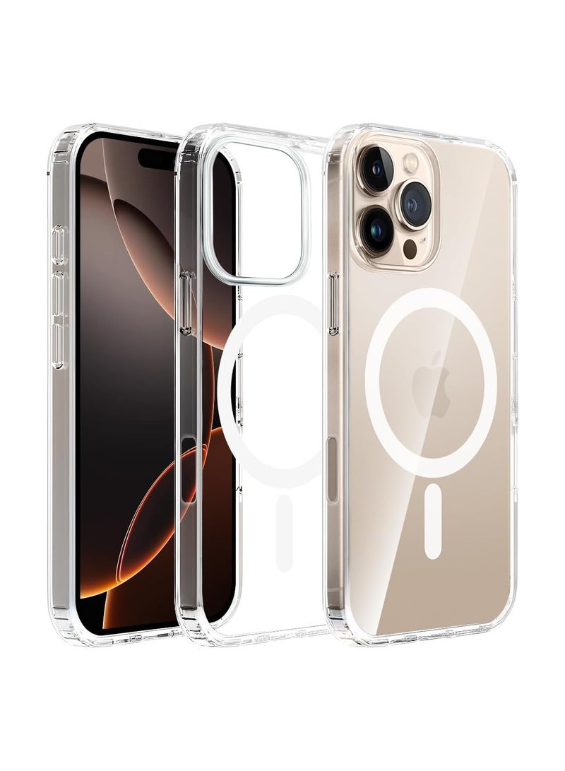 Magnetic Case for iPhone 16 Pro 6.3inch, Compatible with MagSafe, Scratch-Resistant Back, Anti-Scratch Clear Back Magnetic Phone Cover - Image 1
