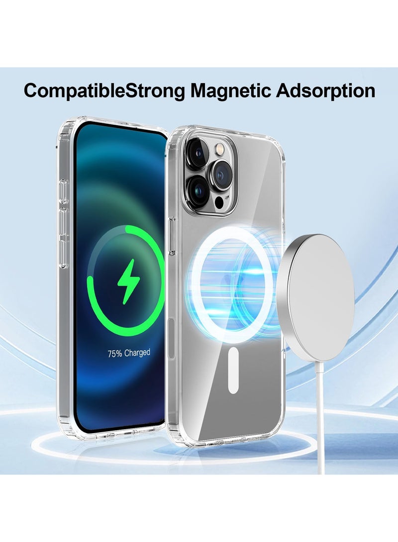 Magnetic Case for iPhone 16 Pro 6.3inch, Compatible with MagSafe, Scratch-Resistant Back, Anti-Scratch Clear Back Magnetic Phone Cover - Image 3