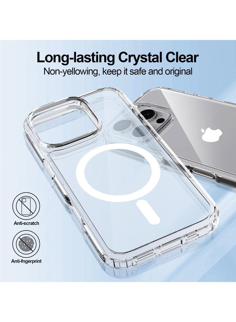 Magnetic Case for iPhone 16 Pro 6.3inch, Compatible with MagSafe, Scratch-Resistant Back, Anti-Scratch Clear Back Magnetic Phone Cover - Image 5
