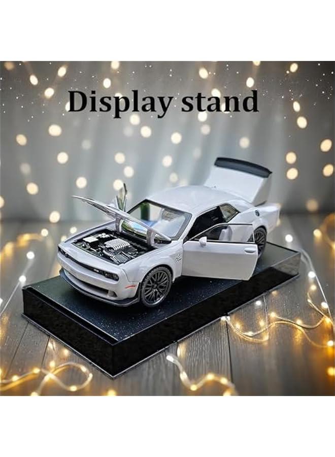 Toy Car Dodge Challenger Hellcat 1/32 Alloy Model Car with Light and Sound Collectible Model Cars Pull Back Toy Vehicles for Boys Children Age 3 + Year Old (Gray) - Image 2