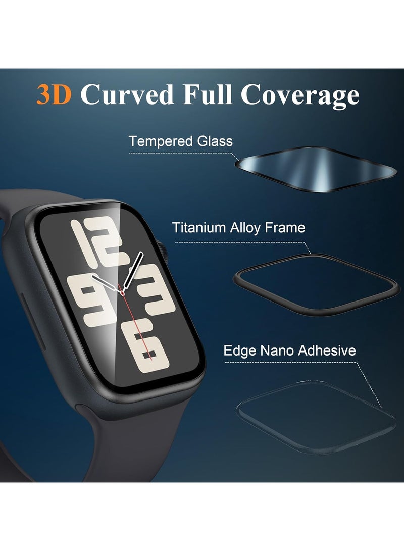 Youque 2PCS Screen Protectors for Apple Watch SE3/SE2 44mm,3D HD Clear Curved Protective Film, Not Glass - Image 2
