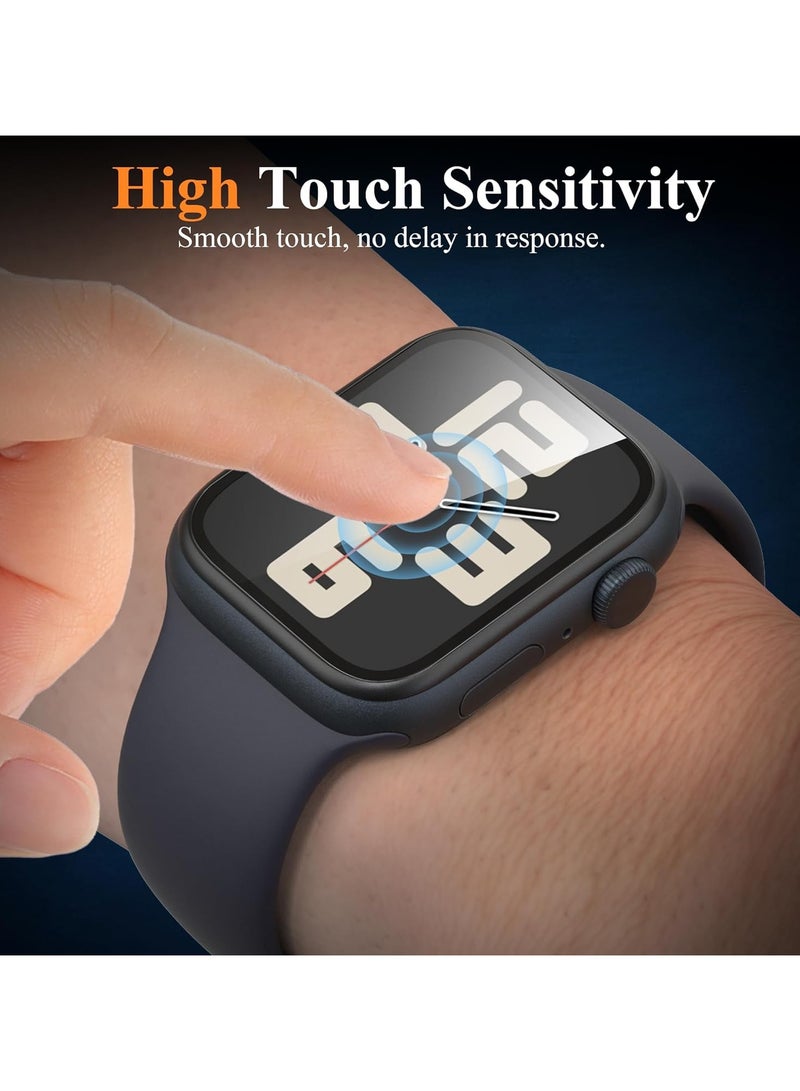 Youque 2PCS Screen Protectors for Apple Watch SE3/SE2 44mm,3D HD Clear Curved Protective Film, Not Glass - Image 3