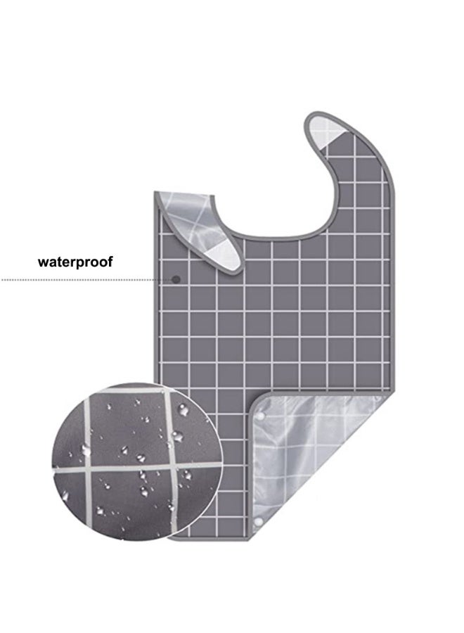 Bibs for The Elderly Adult Waterproof Rice Pockets Saliva Napkins Special Aprons for The Elderly Adult Bibs  - Image 3