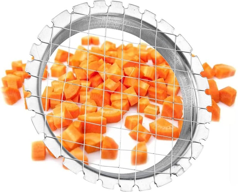 SYCOOVEN قطاعة بيض من الفولاذ المقاوم للصدأ لبيض مسلوق سلكية متعددة الأغراض لسلطات الفواكه وقطاعة البطاطس وشرائح البيض المسلوق مكعبات الفواكه محمولة للمطاعم والمنازل والمطابخ كما هو موضح - Image 4