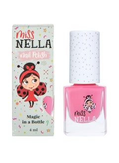 Miss NELLA Pink A Boo Safe Special Bold Pink Nail Polish For Kids Nontoxic & Odor Free Formula For Children And Toddlers Natural Water Based For Easy Peel Off  - Image 1