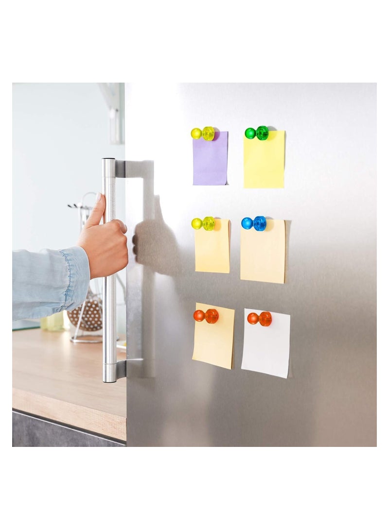 Zikra 60 Pcs Push Pin Magnets Fridge Magnets Colorful Strong Magnetic Office Classroom Magnets Perfect to use as Kitchen Home and School Map Magnets Whiteboard Magnets 6 Assorted Color - Image 3