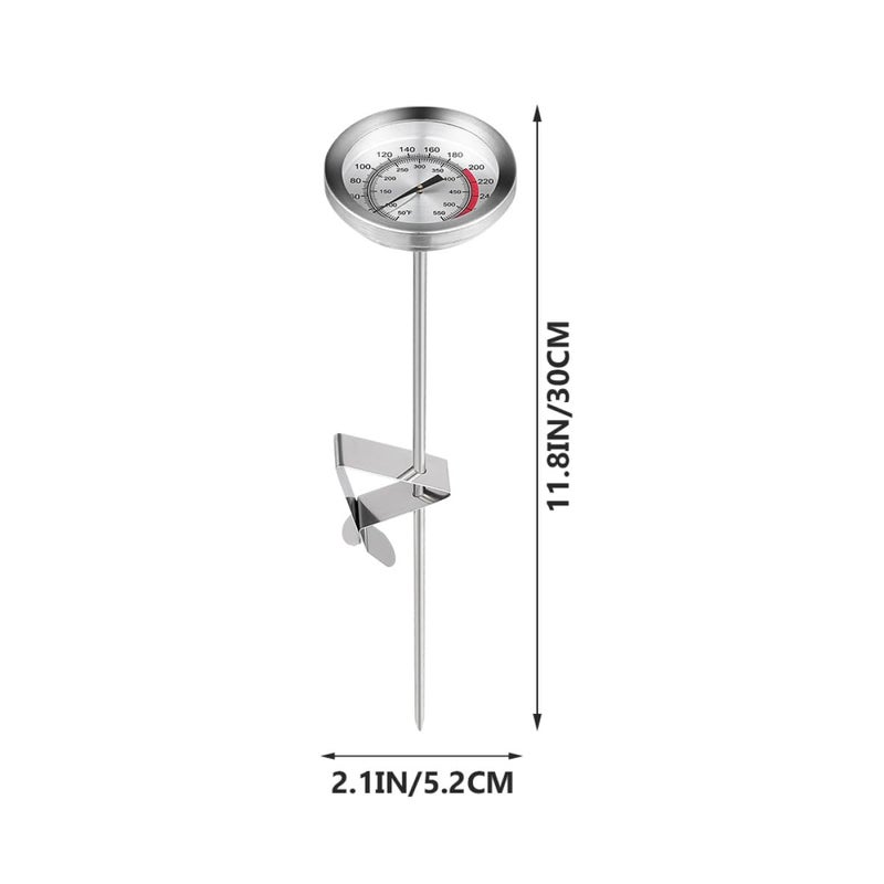 VOSAREA Stainless Steel Cooking Thermometer with Clip, Meat Temperature Probe for Fried Chicken and BBQ Grill, Food Temperature Pointer for Oven and Outdoor Cooking - Image 2