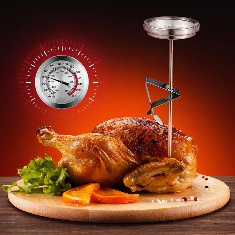 VOSAREA Stainless Steel Cooking Thermometer with Clip, Meat Temperature Probe for Fried Chicken and BBQ Grill, Food Temperature Pointer for Oven and Outdoor Cooking - Image 5