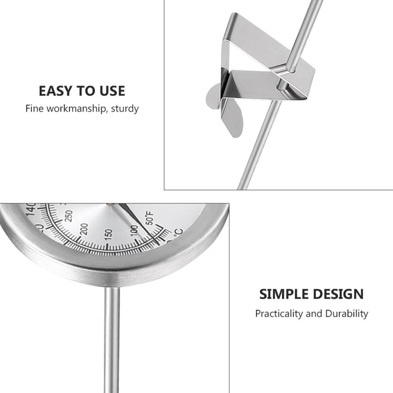 VOSAREA Stainless Steel Cooking Thermometer with Clip, Meat Temperature Probe for Fried Chicken and BBQ Grill, Food Temperature Pointer for Oven and Outdoor Cooking - Image 3