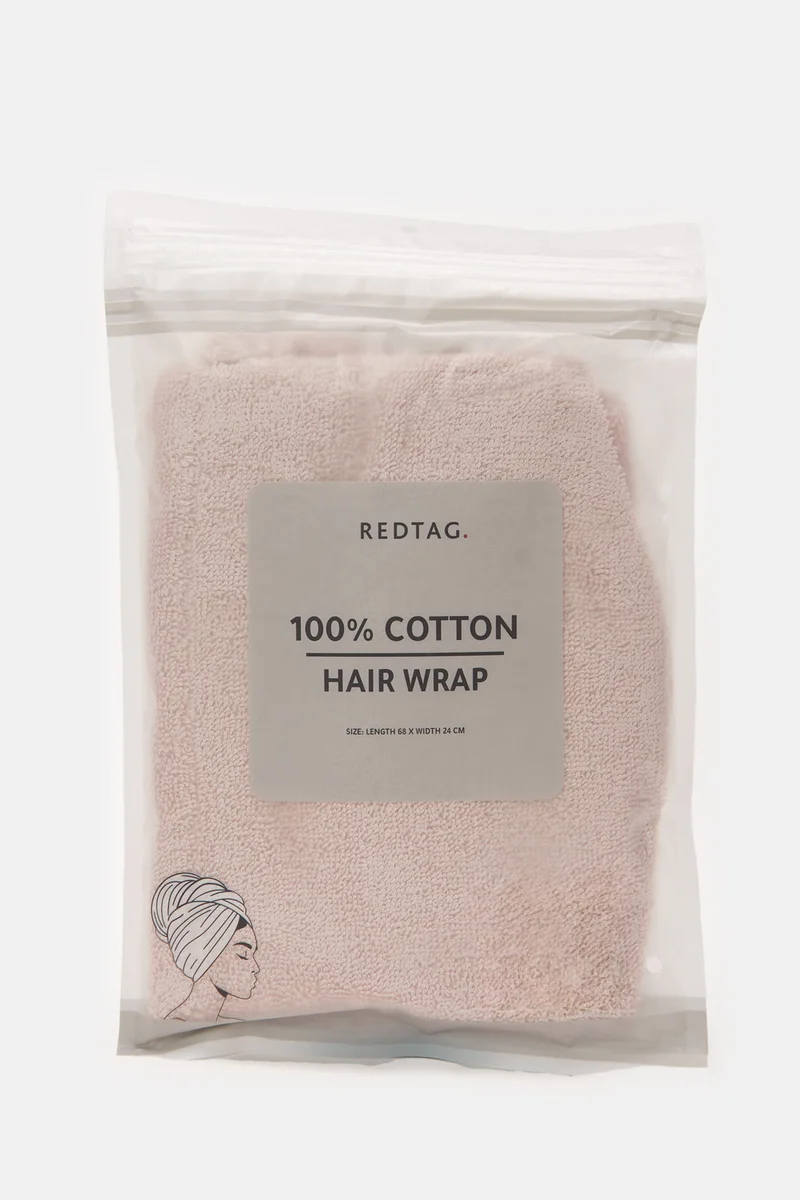 REDTAG Pink Cotton Hair Wrap