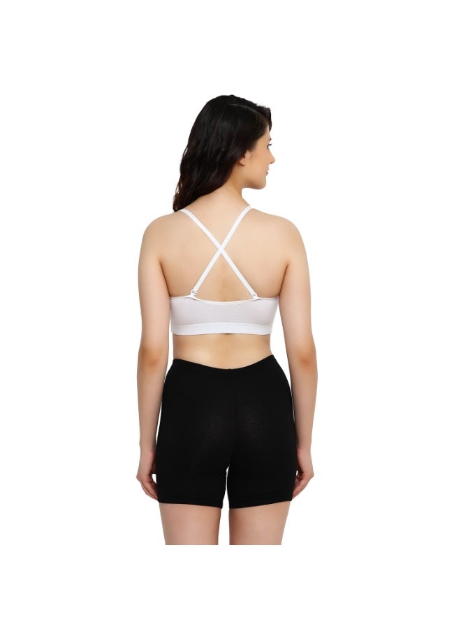 راجني حمالة صدر نسائية للبنات والمراهقات مصنوعة من الليكرا فائقة النعومة ومسامية وقابلة للإزالة وأكواب مصبوبة وتغطية كاملة وسهلة الارتداء، عبوة من قطعتين - Image 4