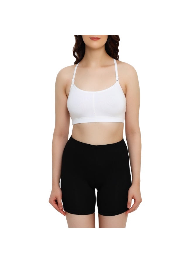 راجني حمالة صدر نسائية للبنات والمراهقات مصنوعة من الليكرا فائقة النعومة ومسامية وقابلة للإزالة وأكواب مصبوبة وتغطية كاملة وسهلة الارتداء، عبوة من قطعتين - Image 5