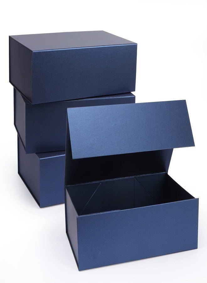 Giftgarden 4 Pack 12”x8”x4” Blue Gift Boxes with Magnetic Lids, Large Collapsible Gift Wrap Box Magnet Clourse for Presents, Mothers Day, Birthday, Wedding, Bridesmaid Groomsman Proposal Box - Image 1