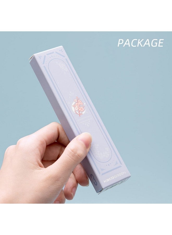 Kaco Gel Pens Cute Stationery 3 Pieces 0.5Mm Fine Point, Quick Drying Pens For Journaling Aesthetic Office Supplies, 2 Black Ink And 1 Coral Ink - Image 4