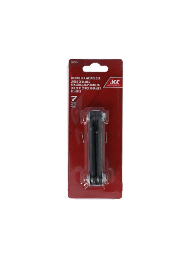 ACE 7-Piece Folding Hex Wrench Set Silver and Black SAAME7PCFOLDHEX - Image 1
