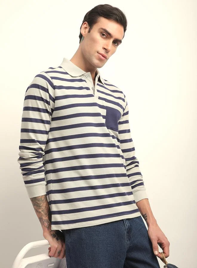 Dillinger Men Striped Regular Fit Polo