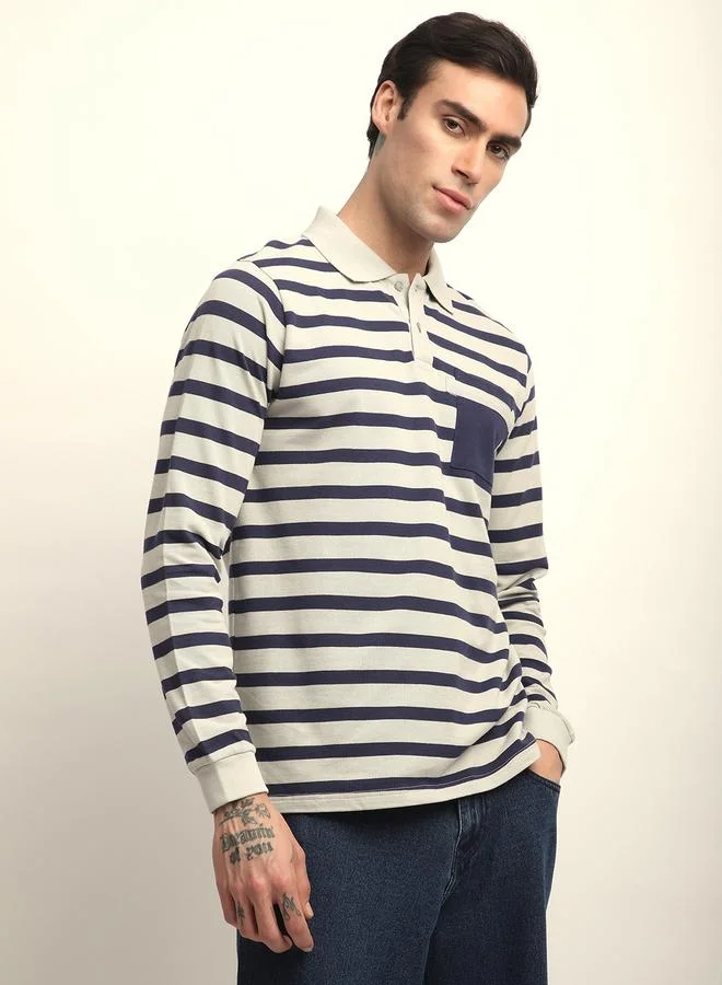 ديلينجر تيشيرت بولو مخطط بقصة عادية للرجال