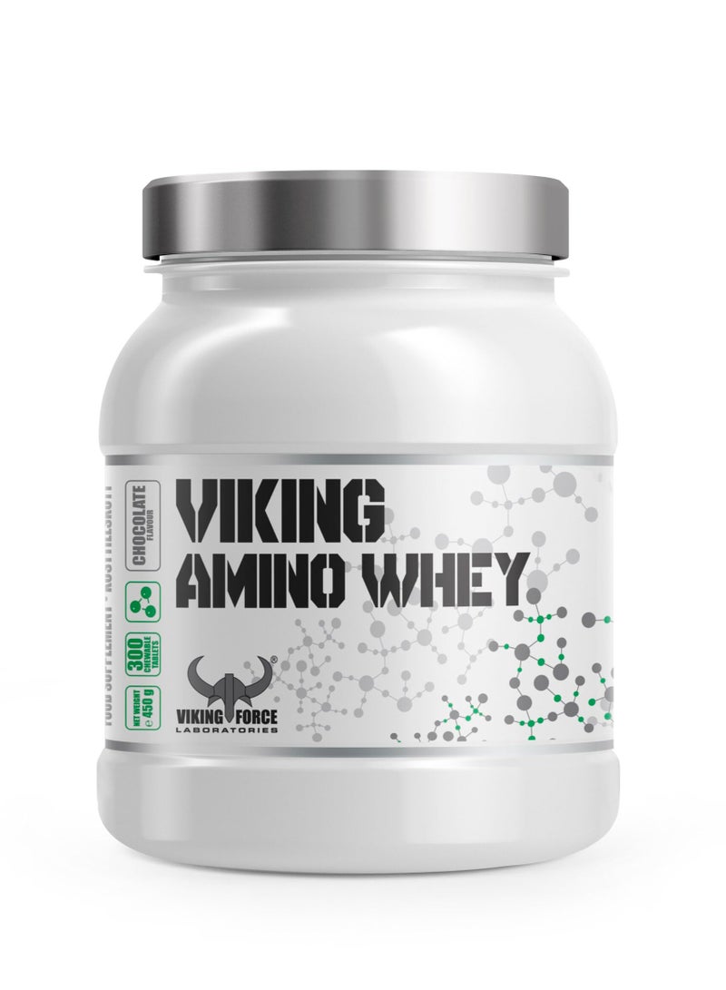VIKING FORCE LABORATORIES Viking Force Amino Whey - Vanilla Flavor - 300 Tablets High-quality Whey Protein With Complete Amino Acid Profile Supports Muscle Recovery, Encourages Growth - Image 1