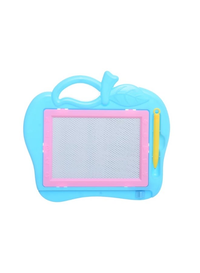 Plastic Magnetic Erasable Drawing And Writing Apple Shaped Board With Aiming To Improve Creativity Skills For Children - Blue - Image 1