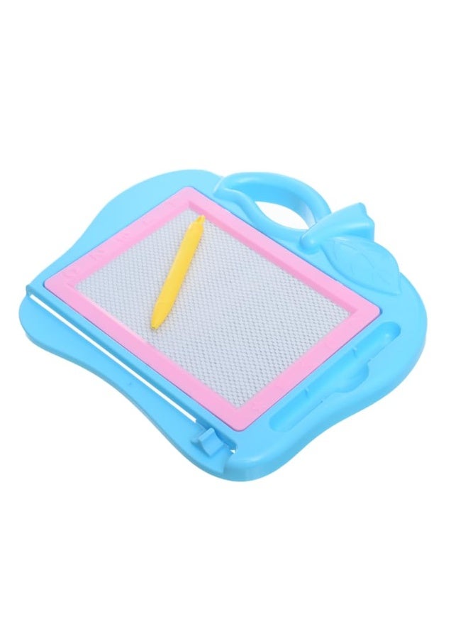 Plastic Magnetic Erasable Drawing And Writing Apple Shaped Board With Aiming To Improve Creativity Skills For Children - Blue - Image 3