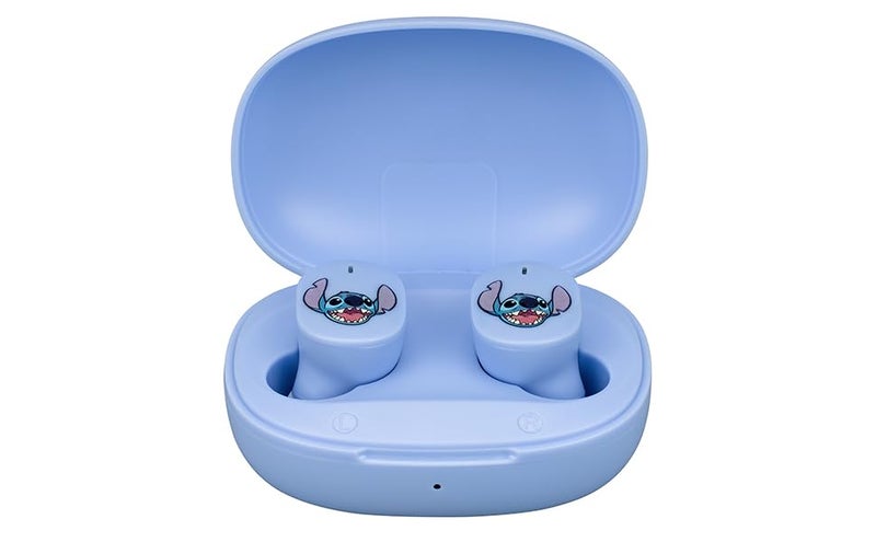 eKids Disney Stitch Wireless Earbuds with Microphone, Bluetooth Earbuds with Charging Case for Ear Buds, Designed for School, Home, or Travel - Image 1