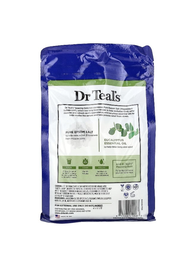 Dr. Teals Dr. Teal's, Pure Epsom Salt Soaking Solution, Eucalyptus & Spearmint, 3 lbs (1.36 kg) - Image 2