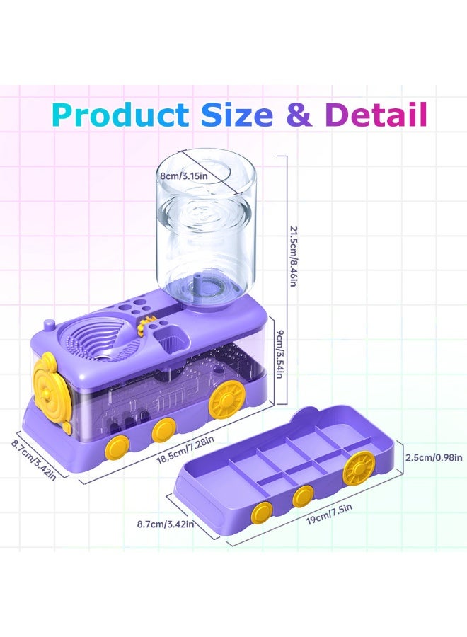 Paint Brush Cleaner Station with Holder and Palette, Washing My Paintbrushes,Water Cycle Watercolor Brush Rinser Dispenser,Paint Brush Washer Tool for Acrylic,Art Supplies for Adult,Kids - Image 5