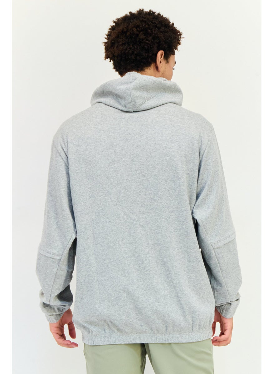 Adidas Men Sportswear Fit Long Sleeve Outdoor Sweatshirt, Grey  - Image 3