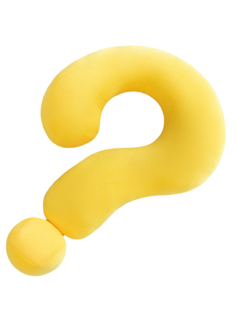 60 CM Creativity Question Mark Shape Plush Toy Soft Stuffed Doll For Girls And Boys All Ages Gift (Yellow) - Image 1