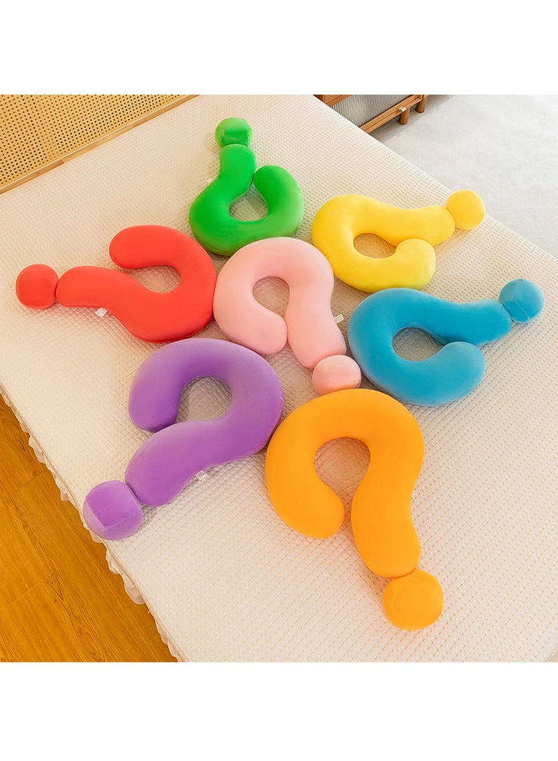 60 CM Creativity Question Mark Shape Plush Toy Soft Stuffed Doll For Girls And Boys All Ages Gift (Yellow) - Image 4