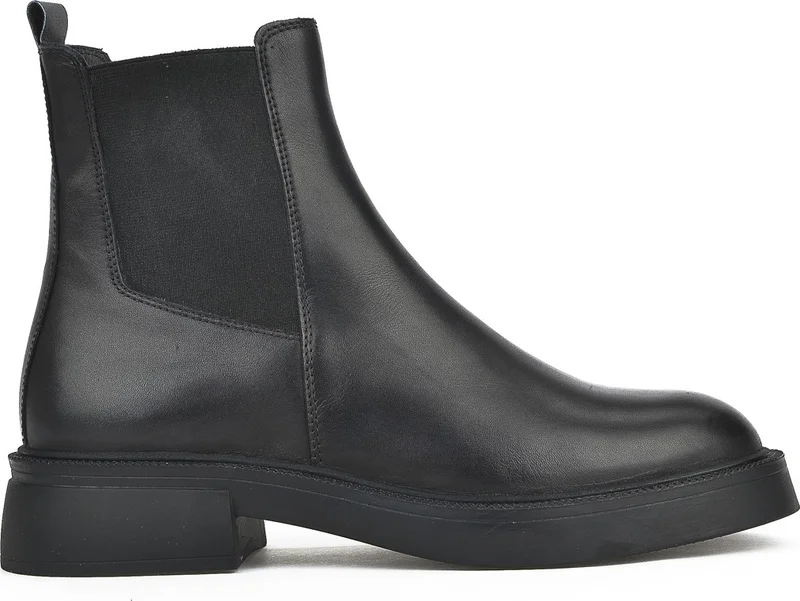 زيا , Women's Genuine Leather Boots 123359 353 Black