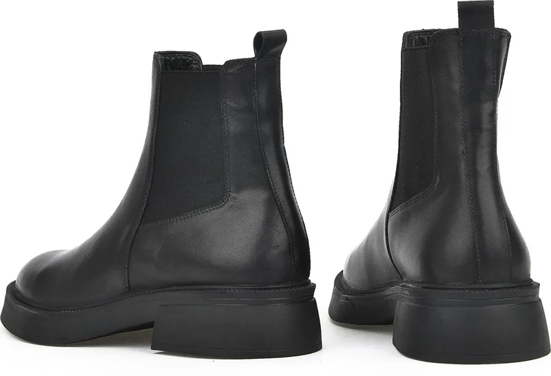 زيا , Women's Genuine Leather Boots 123359 353 Black