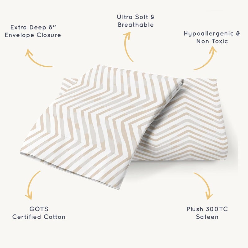 MakeMake Organics Organic Toddler Pillowcase (Set of 2) GOTS Certified Organic Cotton Pillowcase - Ultra Soft Breathable Fits 13x18 Boys Girls Neutral Unisex (14"x19", Herringbone) - Image 5