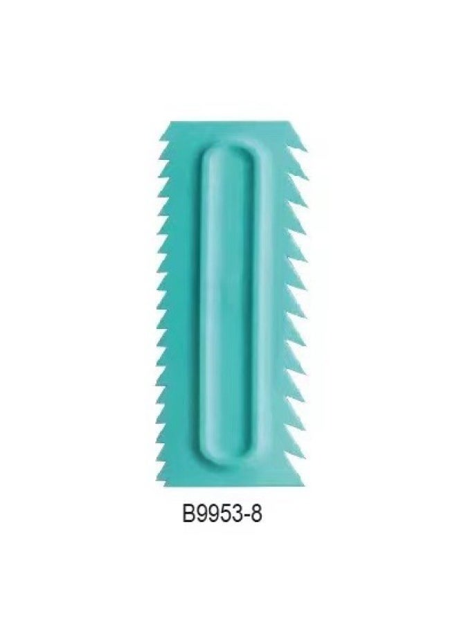 Generic 15款奶油刮板梳 塑料刮板翻糖蛋糕花纹造型工具套装烘焙工具-颜色:B9953—8  - Image 1