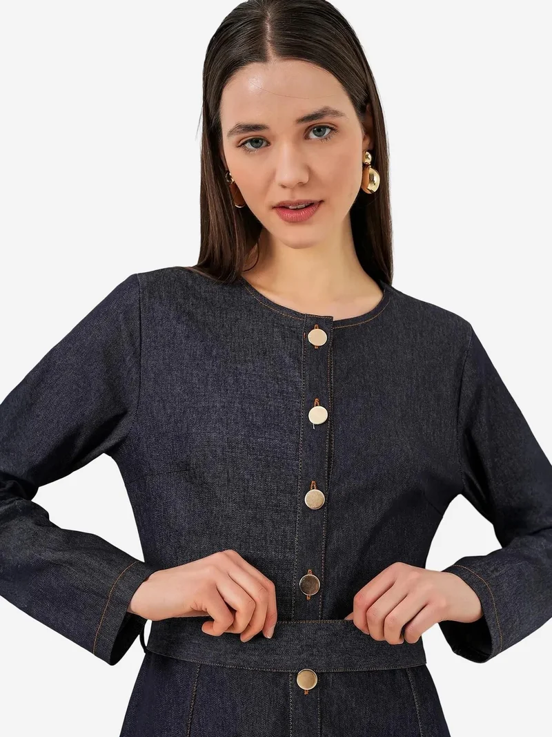 بيغ دارت BDART Belted Denim Midi Dress
