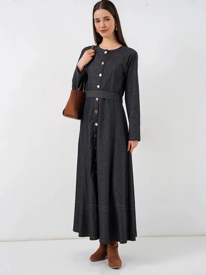 بيغ دارت BDART Belted Denim Midi Dress