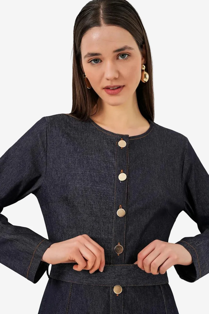 بيغ دارت BDART Belted Denim Midi Dress