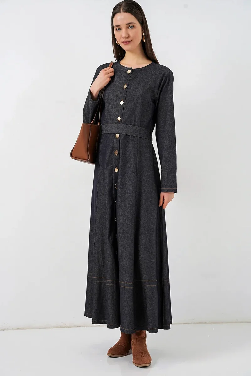 بيغ دارت BDART Belted Denim Midi Dress