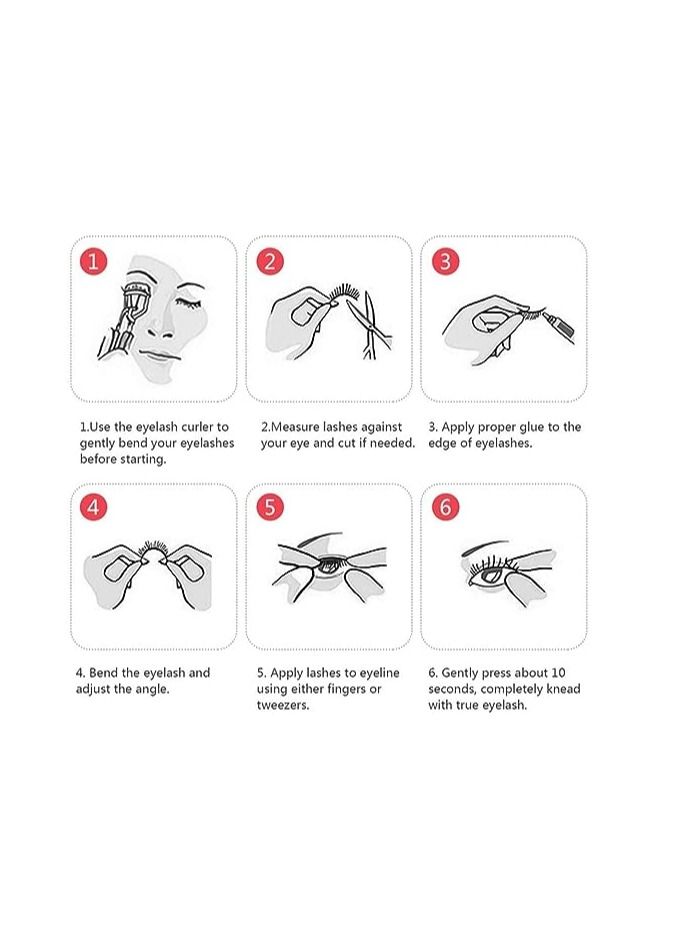 ORiTi False Eyelashes, 5 Pairs 3D Natural Fluffy Lashes, Hand-made Dramatic Thick Crossed Cluster Eye Lashes,Reusable Soft Long Lashes Pack for Makeup (G805) - Image 3