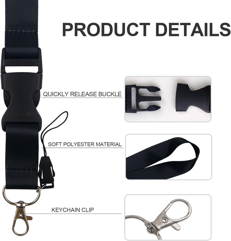 Black retractable removable lanyard sleeve (with name clip, adjustable), suitable for men, women and teachers - Image 5