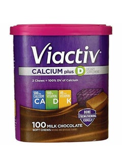 Viactiv Calcium Plus Vit D+K Soft Chews, Milk Chocolate,100 Ct (Quantity of 3)  - Image 4