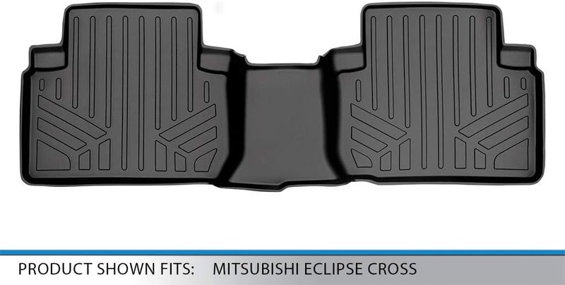MAX LINER Custom Fit Floor Mats 2nd Row Black for 2018-2020 Mitsubishi Eclipse Cross - Image 3