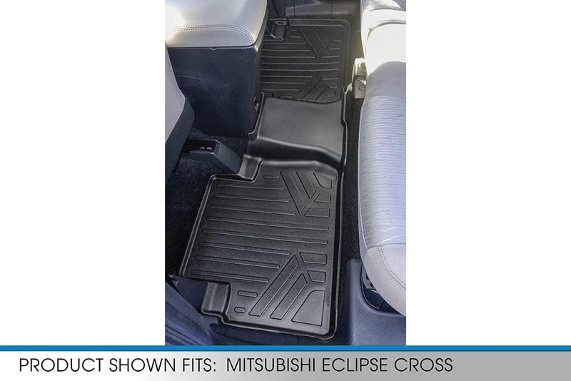 MAX LINER Custom Fit Floor Mats 2nd Row Black for 2018-2020 Mitsubishi Eclipse Cross - Image 2