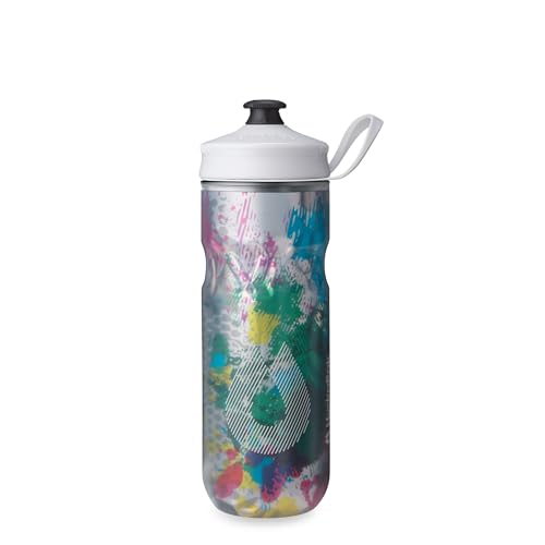 HydraPak | Polar Bottle - Polar Sport Insulated Water Bottle - BPA-Free, Sport & Bike Squeeze Bottle with Handle (Splash Multi, 600ml / 20oz) - Image 1