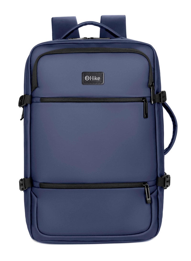 HIKE Premium Unisex Backpack Water Resistant Laptop Daypack with 360° Degree Opening and Separate Laptop Compartment for Travel/Business/College, HK2026, Blue - Image 1