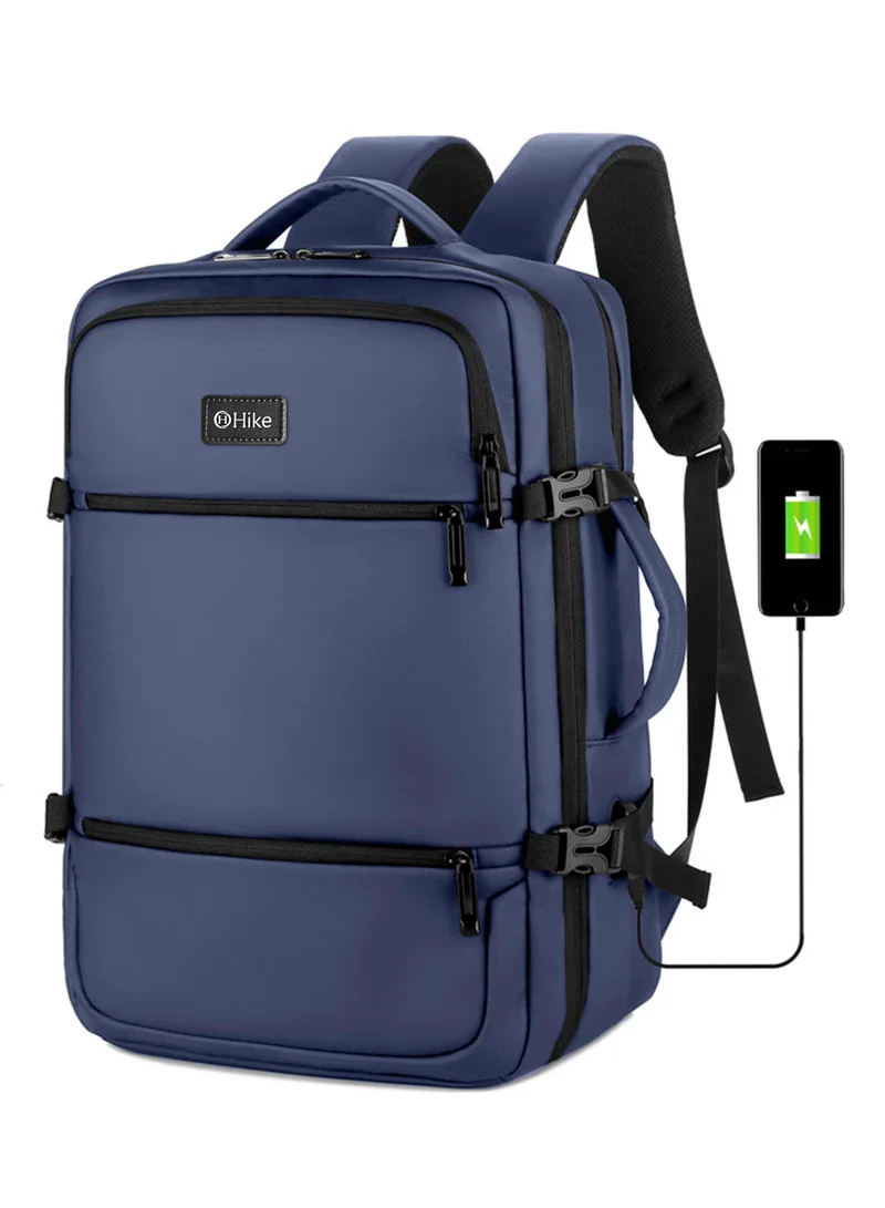 هايك Hike Premium Unisex Backpack Water Resistant Laptop Daypack with 360° Degree Opening and Separate Laptop Compartment for Travel/Business/College, HK2026-BLUE